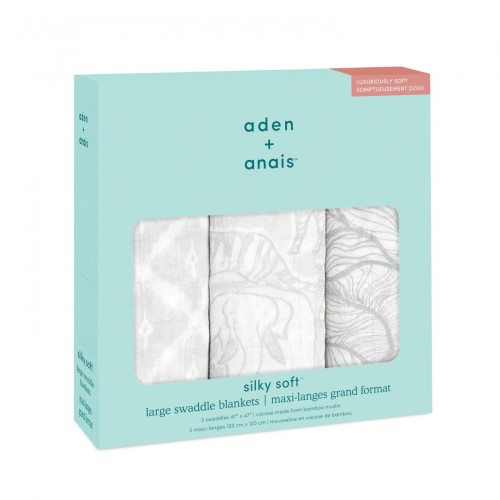 Aden + Anais Σετ 3 Μεγάλες Μουσελίνες Boutique Silky Soft Muslin Swaddles Culture Club