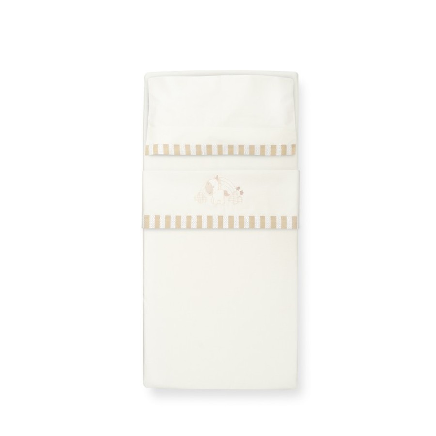 Interbaby Unicornio Nubes Σεντόνια Λlκνου 50×80 Σετ 3τμχ. White/Beige