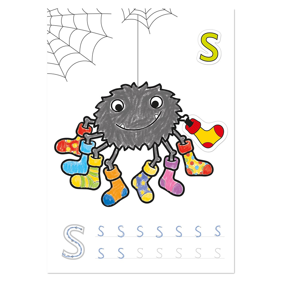 Orchard Toys Βιβλίο Ζωγραφικής με Αυτοκόλλητα ABC Colouring Book