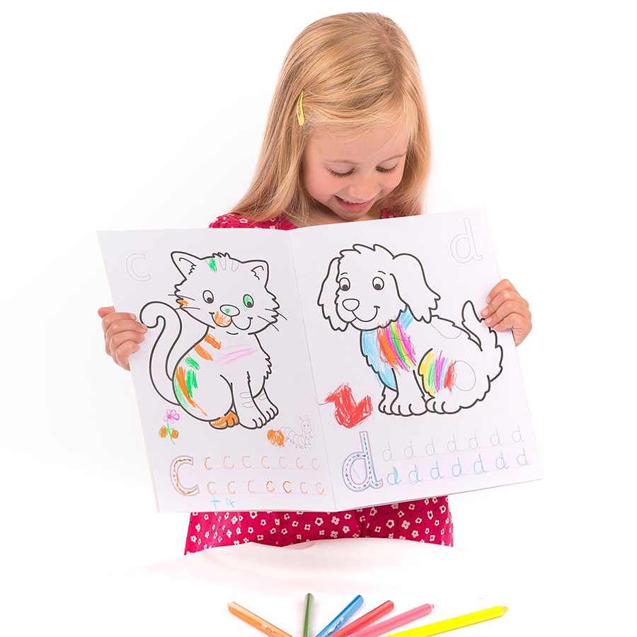 Orchard Toys Βιβλίο Ζωγραφικής με Αυτοκόλλητα ABC Colouring Book