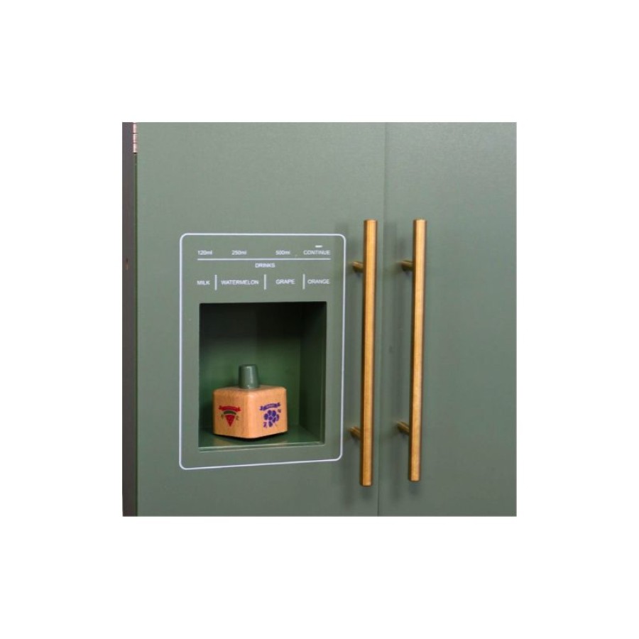 Ξύλινο Παιδικo Ψυγείο με Αξεσουάρ Vintage Green