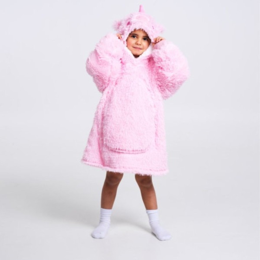 Noxxiez Φορετή Κουβέρτα Hoodie με Κουκούλα & Μανίκια Unicorn 3-6 ετών