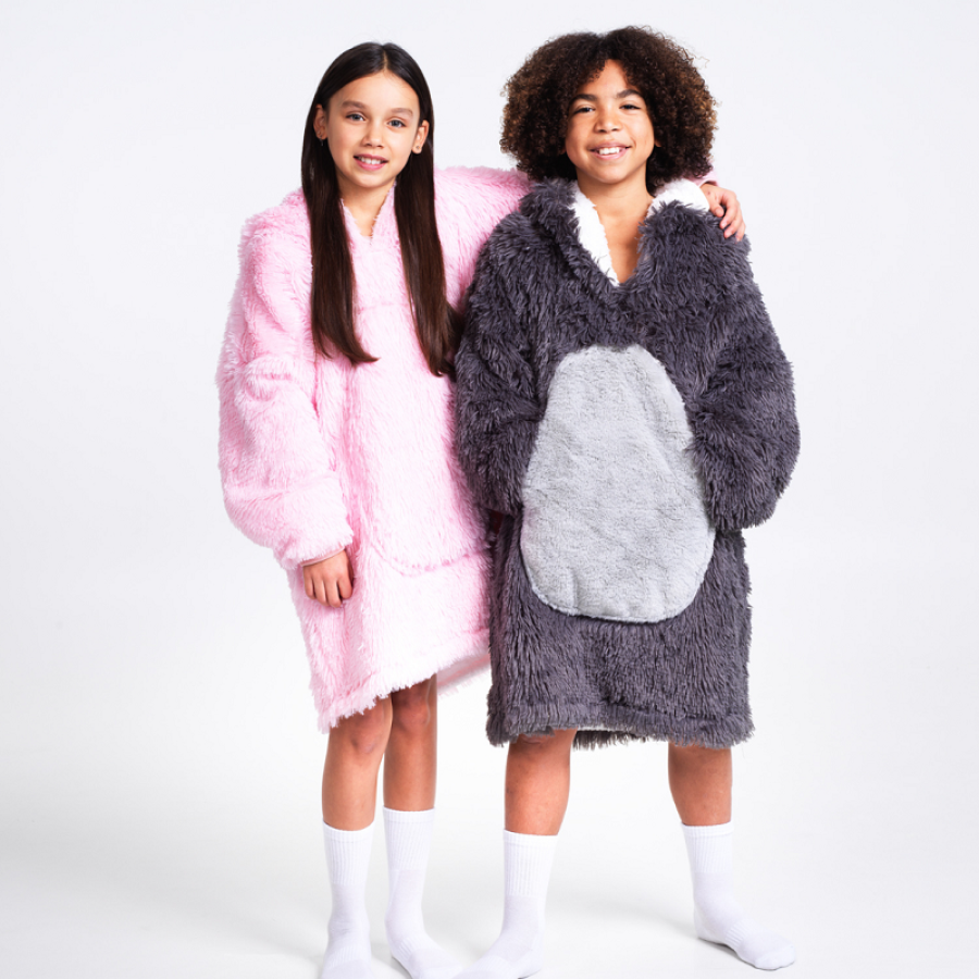 Noxxiez Φορετή Κουβέρτα Hoodie με Κουκούλα & Μανίκια Unicorn 7-12 ετών
