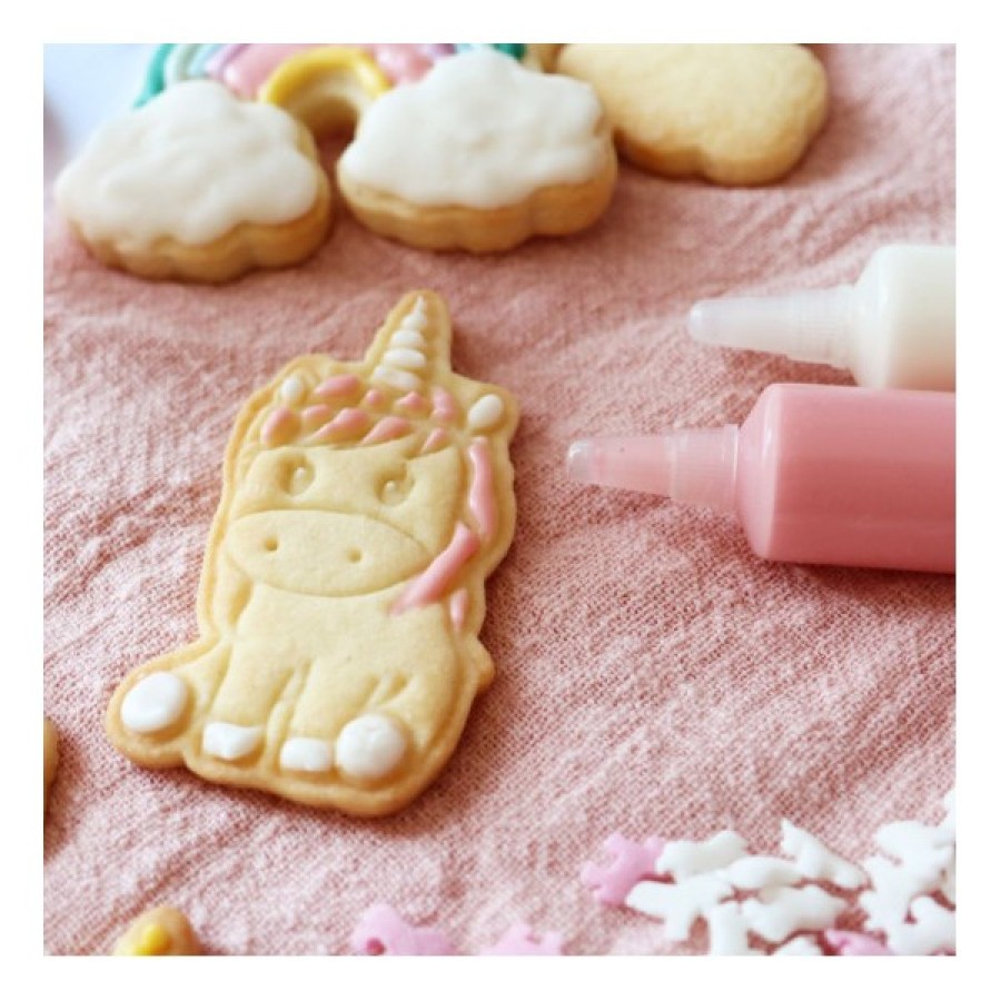 Scrap Cooking Σετ Καλούπια Μπισκότων με Έμβολο Unicorn Rainbow