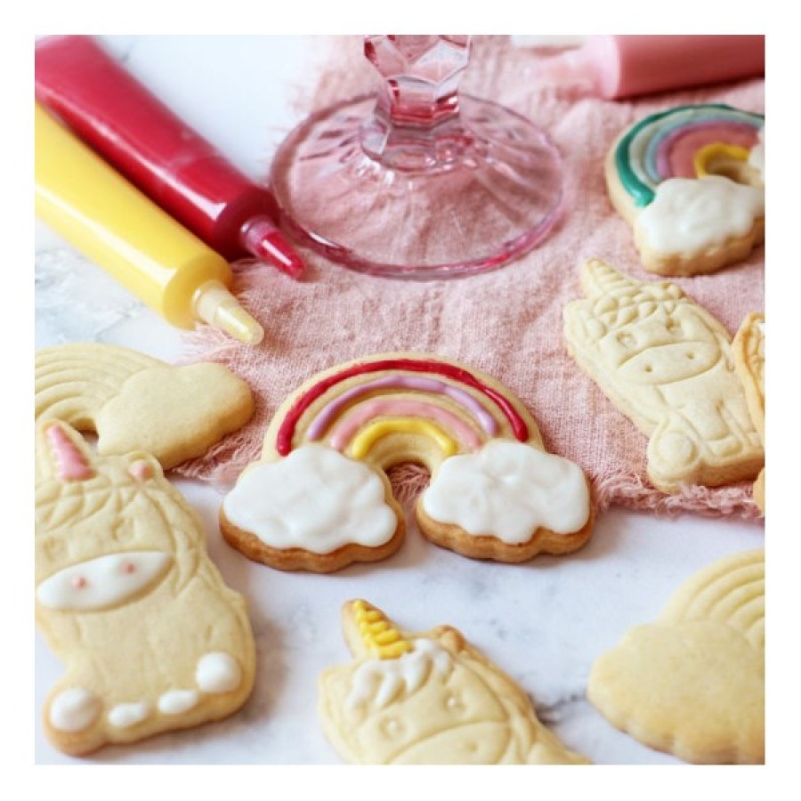 Scrap Cooking Σετ Καλούπια Μπισκότων με Έμβολο Unicorn Rainbow
