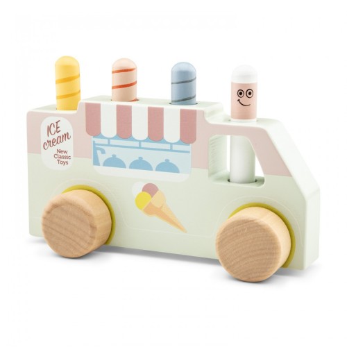 New Classic Toys Ξύλινο Παγωτατζίδικο Pop Up Ice Cream Truck