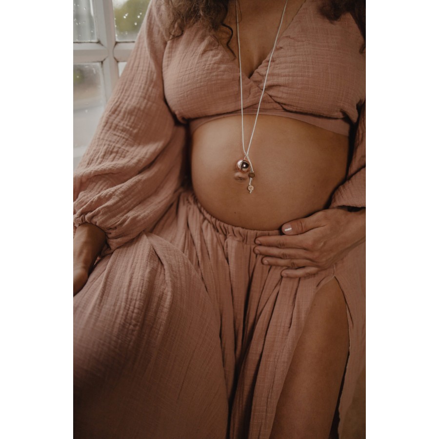 Proud Mama Μενταγιόν Εγκυμοσύνης Bola Sofie Rose Gold Πατουσάκια