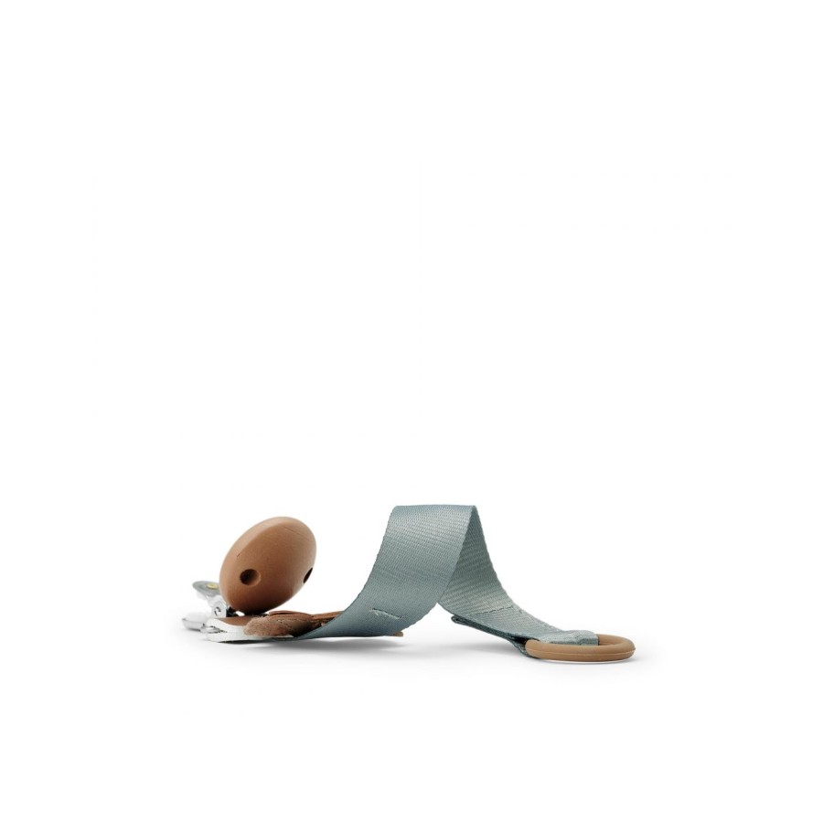 Elodie Βρεφική Αλυσίδα Πιπίλας Wood Acorn Hazy Jade
