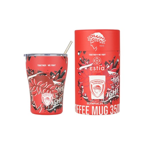 Estia Κούπα Θερμός Coffee Mug Olympiacos BC Edition We Fight 350ml