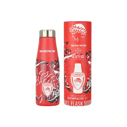 Estia Μπουκάλι Θερμός Travel Flask Olympiacos BC Edition Together We Fight 500ml