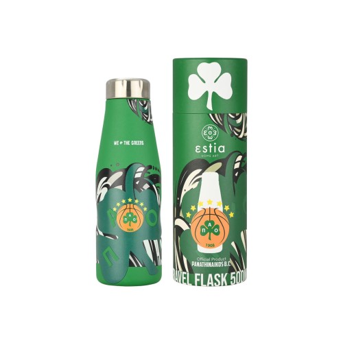 Estia Μπουκάλι Θερμός Travel Flask Panathinaikos BC Edition We The Greens 500ml