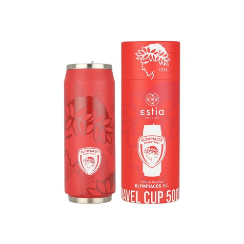 Estia Ποτήρι Θερμός Travel Cup Olympiacos BC Edition 500ml