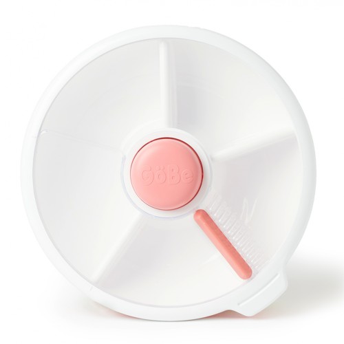 GoBe Παιδικό Δοχείο Σνακ με 5 Θήκες Snack Spinner Large Coral Pink 21x5εκ.