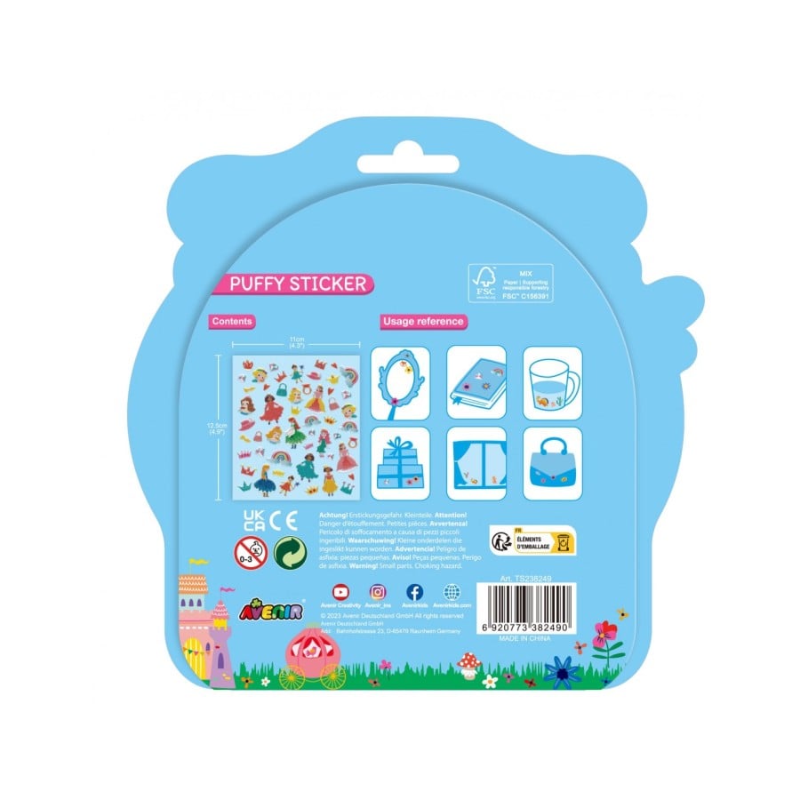 Avenir Τρισδιάστατα Αυτοκόλλητα Puffy Sticker Princess