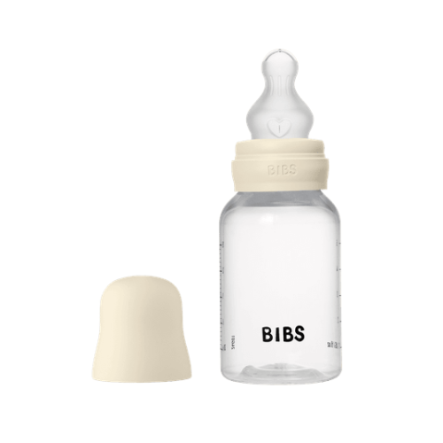 BIBS Πλαστικό Μπιμπερό 150ml με Θηλή Σιλικόνης Ivory