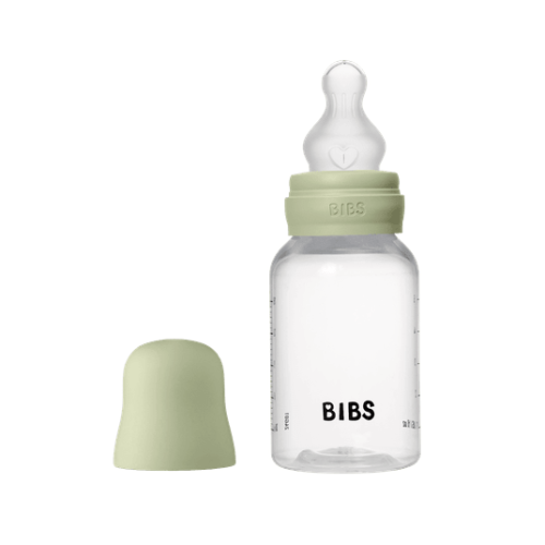 BIBS Πλαστικό Μπιμπερό 150ml με Θηλή Σιλικόνης Sage