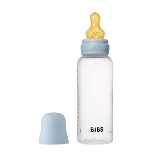 Bibs Πλαστικό Μπιμερό 270ml με Θηλή Latex Μεσαίας Ροής Baby Blue