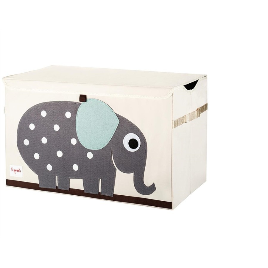 3 sprouts καλάθι για παιχνίδια με καπάκι elephant  TOY CHEST -ELE