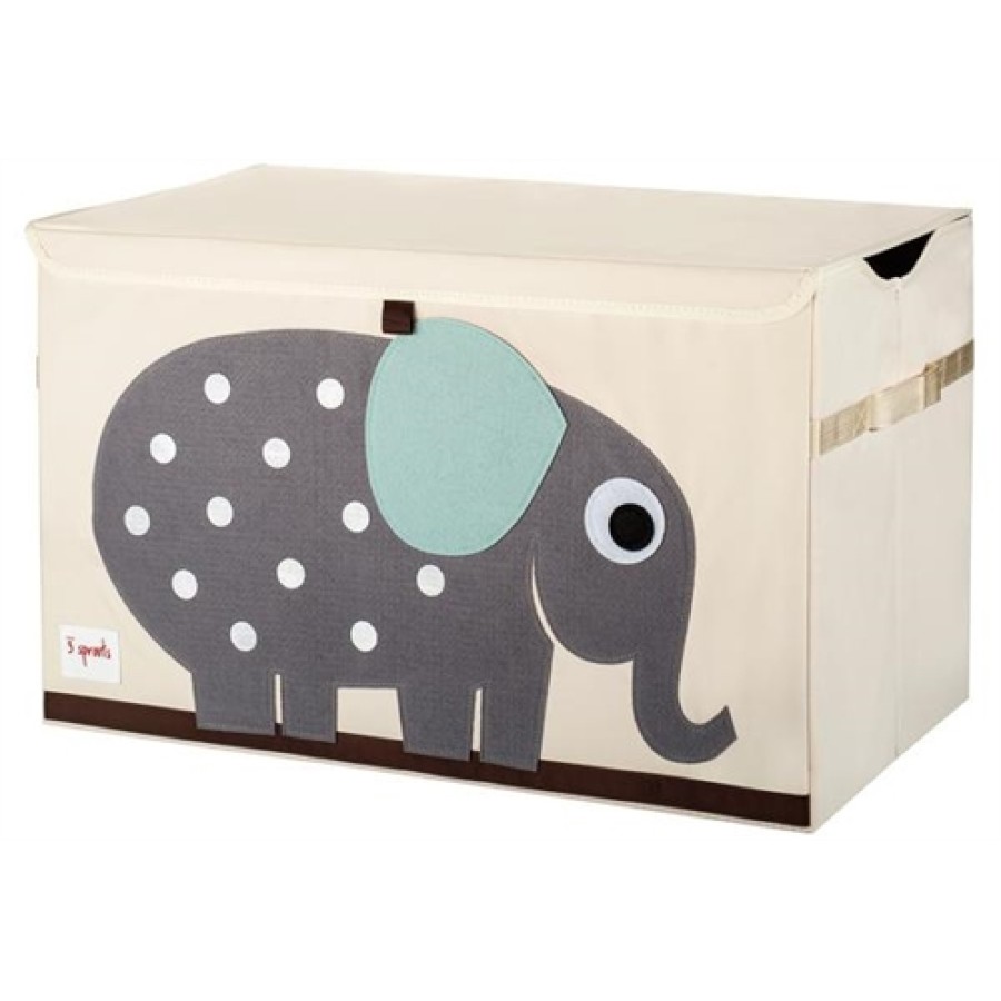 3 sprouts καλάθι για παιχνίδια με καπάκι elephant  TOY CHEST -ELE