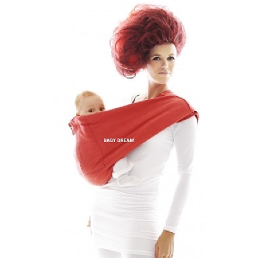 Wallaboo Baby sling Connection - poppy red