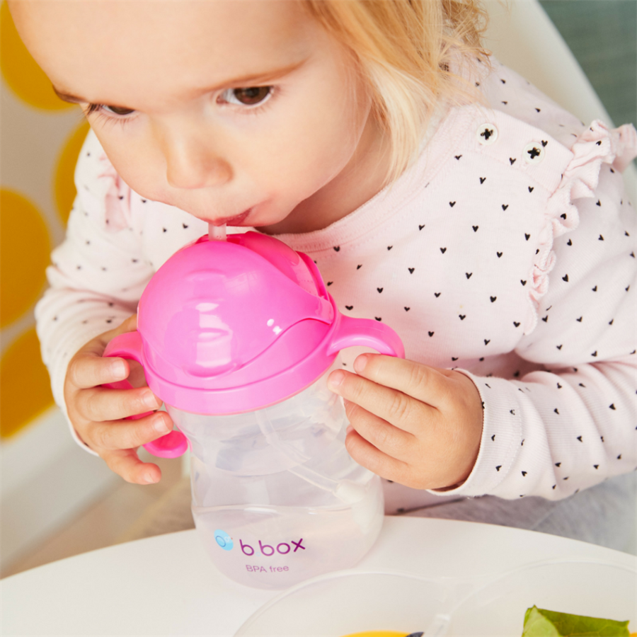 Ποτηράκι με καλαμάκι 6+ της BBox The Essential Sippy Cup Raspberry