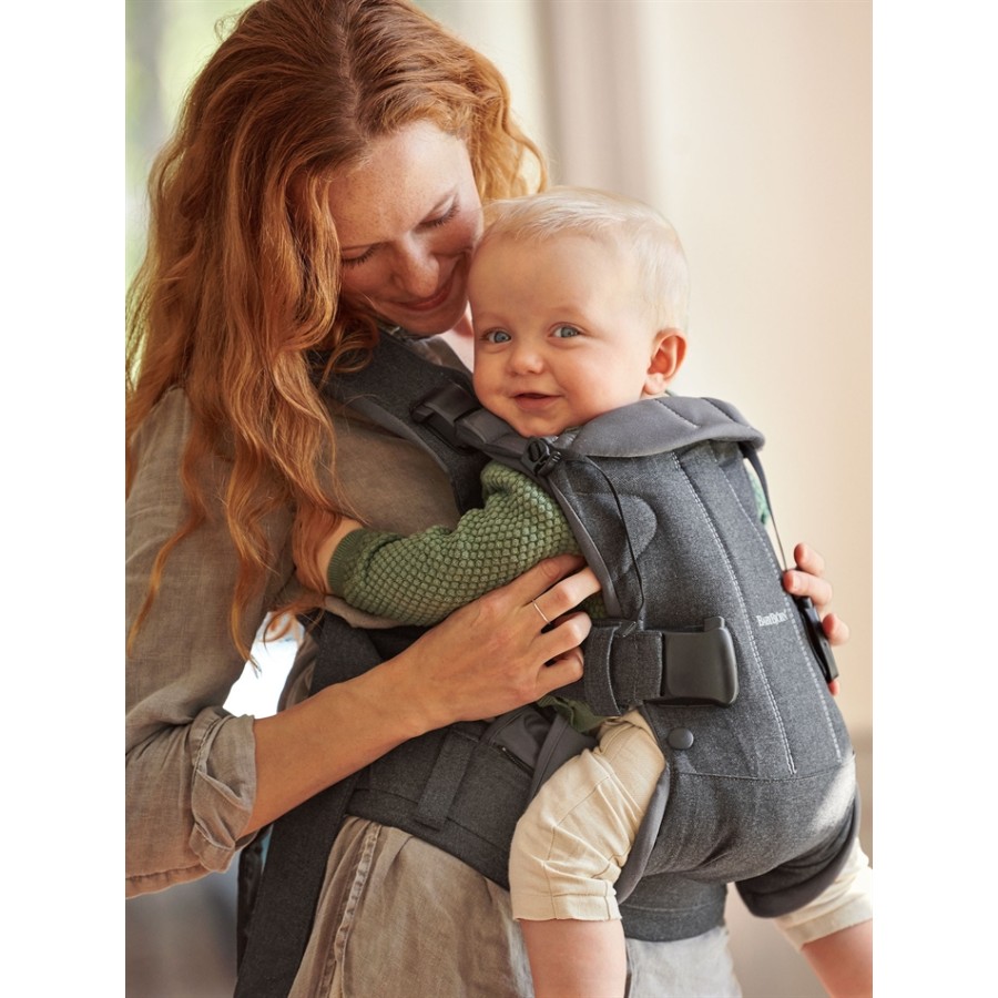 Μάρσιπος Babybjorn ONE Cotton mix Denim grey/Dark grey