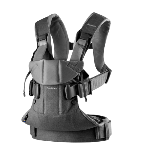 Μάρσιπος Babybjorn ONE Cotton mix Denim grey/Dark grey