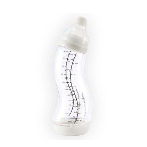 Μπιμπερό σε σχήμα S 250 ml  της Difrax ΚΔ706 white