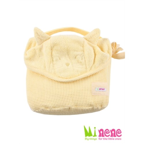 Minene πετσέτα με κουκούλα -CUDDLY TOWEL MINENE (ΠΕΤΣΕΤΑ 2 ΣΕ 1) – ΜΠΑΝΑΝΑ ΚΙΤΡΙΝΟ