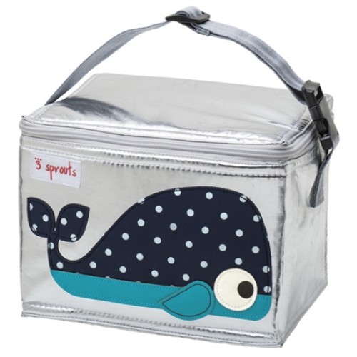 3 Sprouts Ισοθερμική lunch box, τσαντάκι φαγητού Whale PVC FREE