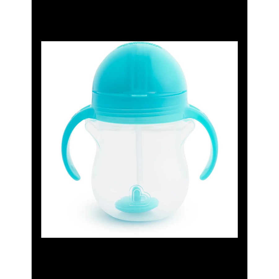 Munchkin Tip & Sip Straw Cup 6M+ Ποτήρι με Καλαμάκι & Βαρίδι που δε Χύνεται - Blue 207ml