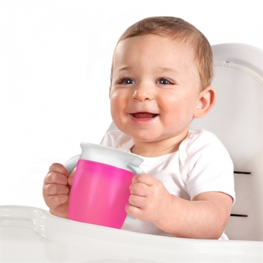 Munchkin Παιδικό Κύπελλο Miracle 360 Trainer Cup pink 6m+, 207ml
