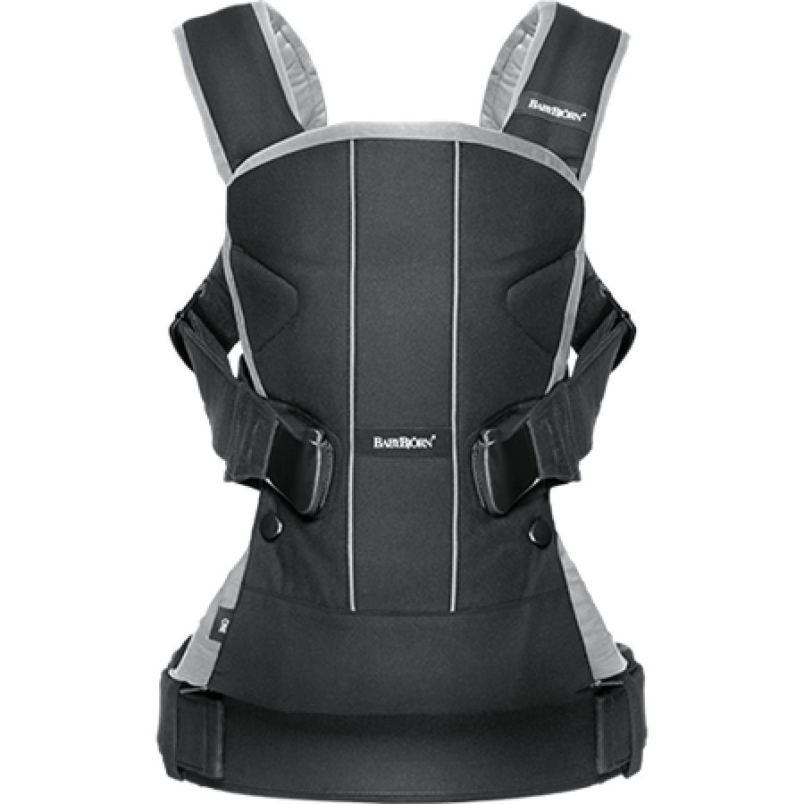 Μάρσιπος Babybjorn - OΝΕ cotton mix black silver