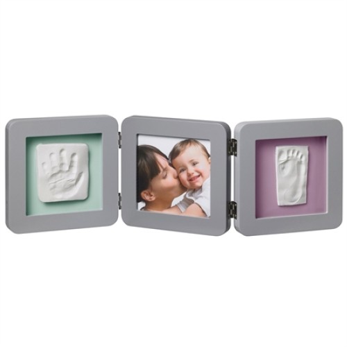 Baby Art Double Print Frame Grey  34120139