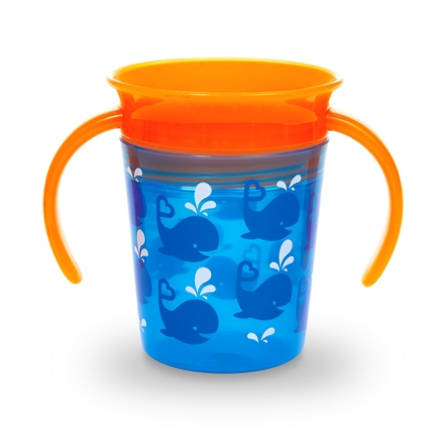 Munchkin Παιδικό Κύπελλο Miracle 360 Deco Trainer Cup (Blue Whale) 6m+, 177ml