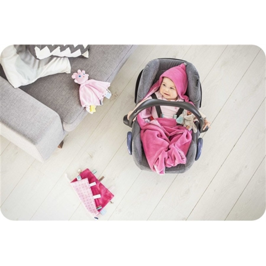 Snoozebaby Κουβέρτα αγκαλιάς -για το κάθισμα αυτοκινήτου -για το καρότσι Trendy Wrapping Funky Pink (80 χ80 )