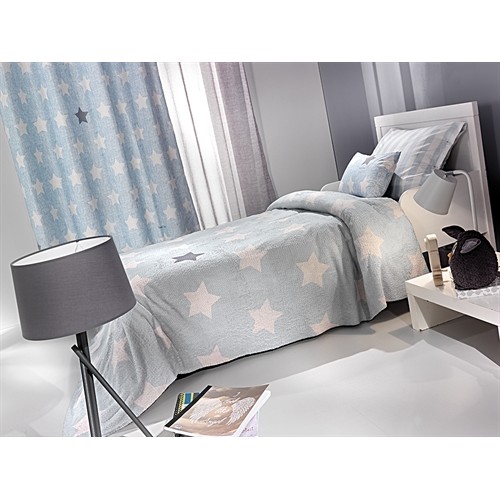 Κουβέρτα ultra soft Pirineo blue της Saint Clair Paris 160x220