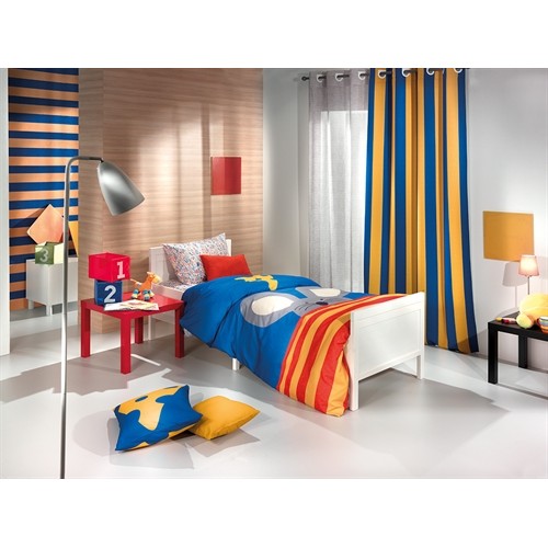 Κουρτίνα με Τρουξ 160χ250 σχέδιο Lemon blue stripes  της Saint Clair Paris