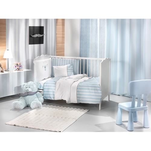 Κουρτίνα με Τρουξ 160χ240 σχέδιο Light blue stripes της Saint Clair Paris