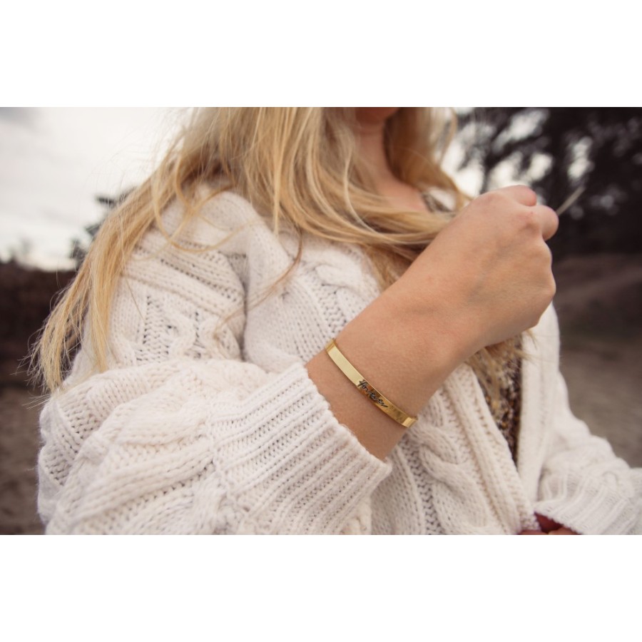 Proud Mama Βραχιόλι Χειροπέδα Love Rose Gold PM-513
