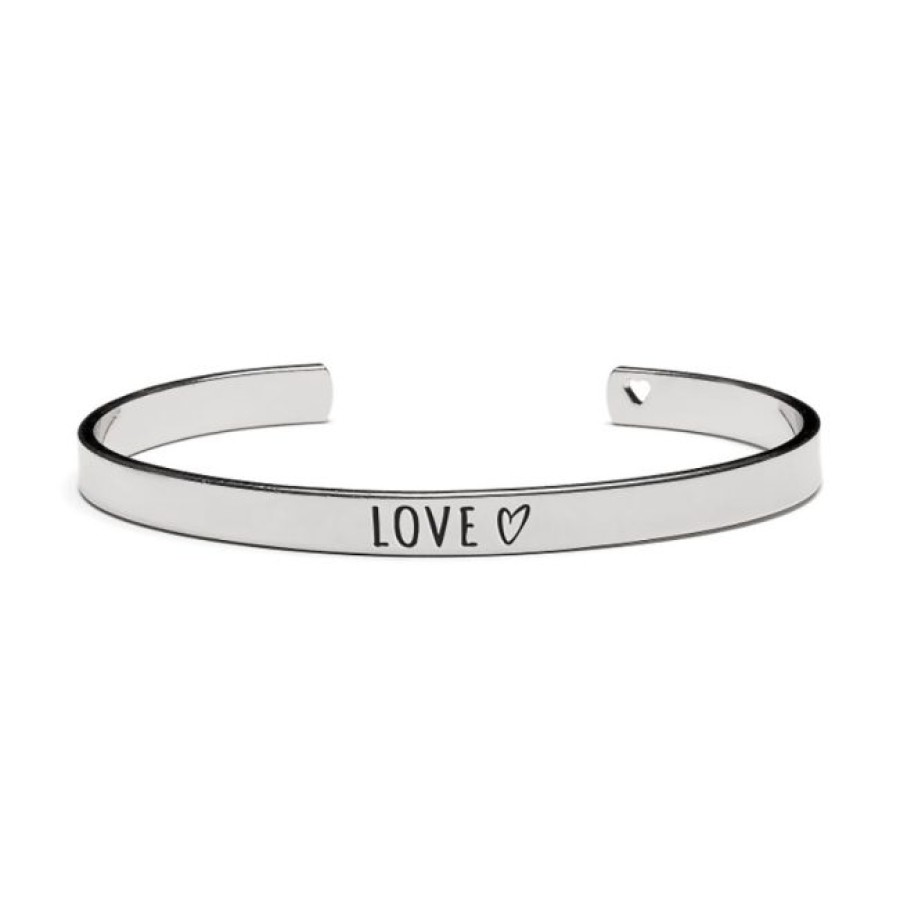 Proud Mama Βραχιόλι Χειροπέδα Love Silver PM-512