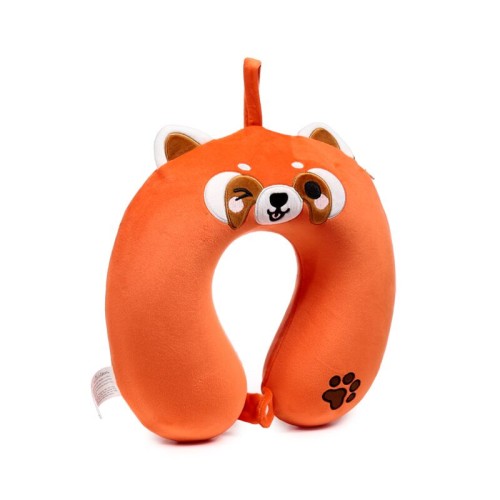 Παιδικό Μαξιλάρι Ταξιδίου Memory Foam Red Panda Plush Πορτοκαλί Puckator