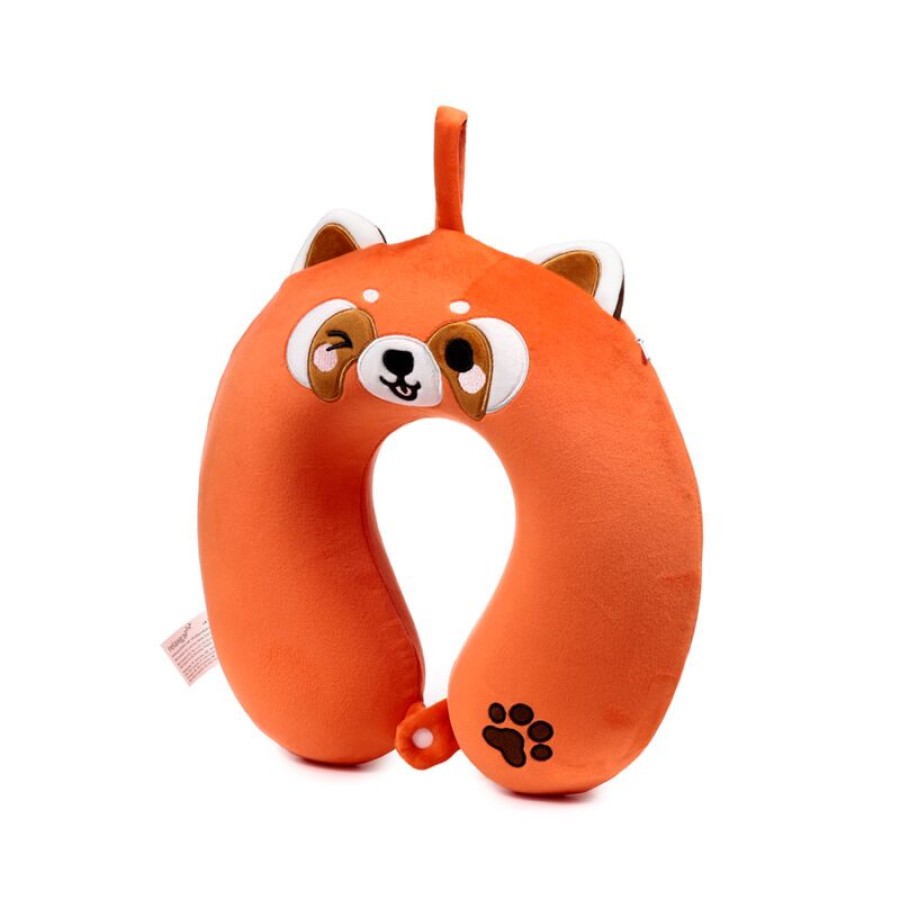 Παιδικό Μαξιλάρι Ταξιδίου Memory Foam Red Panda Plush Πορτοκαλί Puckator