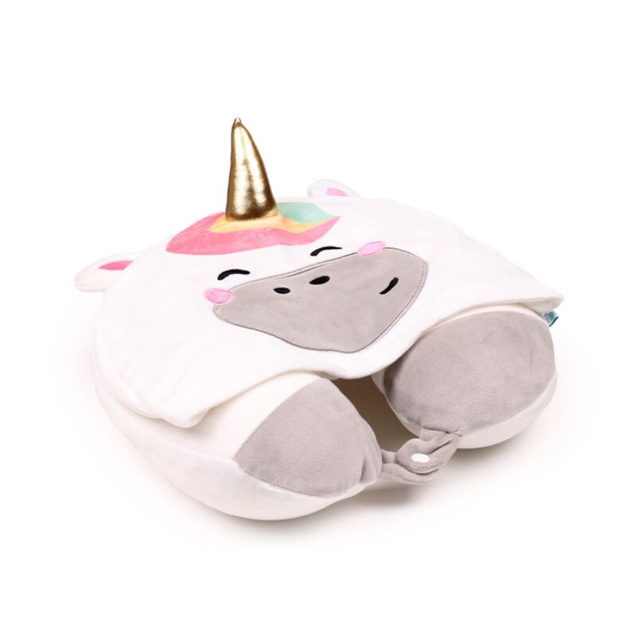 Παιδικό Μαξιλάρι Ταξιδίου Memory Foam με Κουκούλα Adoracorns Astra the Unicorn Puckator