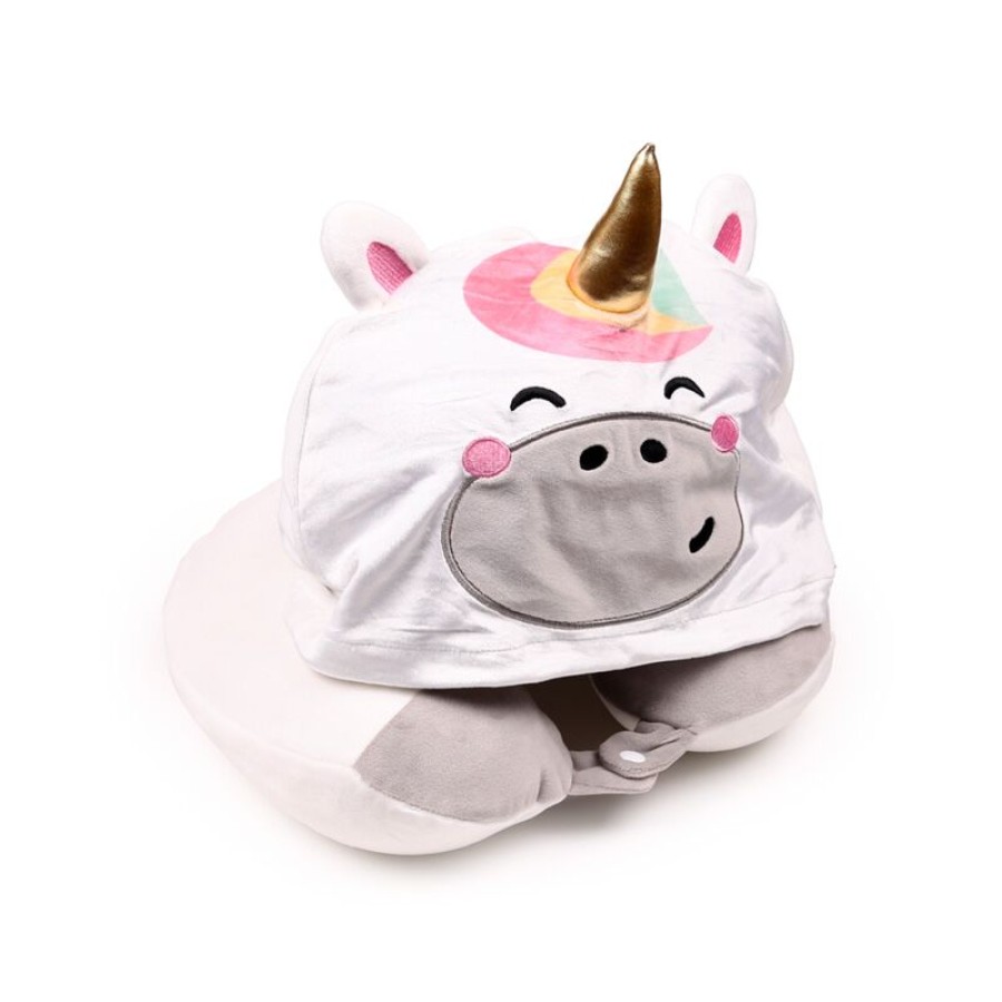 Παιδικό Μαξιλάρι Ταξιδίου Memory Foam με Κουκούλα Adoracorns Astra the Unicorn Puckator