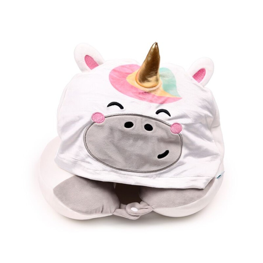 Παιδικό Μαξιλάρι Ταξιδίου Memory Foam με Κουκούλα Adoracorns Astra the Unicorn Puckator