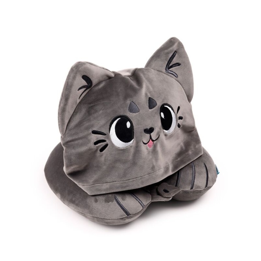 Παιδικό Μαξιλάρι Ταξιδίου Memory Foam με Κουκούλα Beans & Co Pepper the Cat Puckator