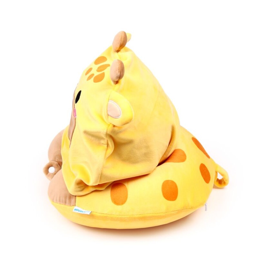 Παιδικό Μαξιλάρι Ταξιδίου Memory Foam με Κουκούλα Adoramals Raffi the Giraffe Puckator