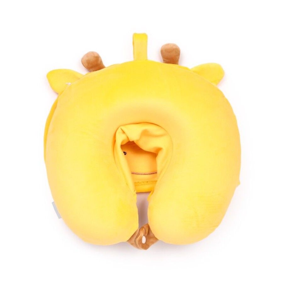 Παιδικό Μαξιλάρι Ταξιδίου Memory Foam με Κουκούλα Adoramals Raffi the Giraffe Puckator