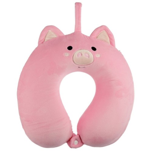 Παιδικό Μαξιλάρι Ταξιδίου Memory Foam Pig Plush Ροζ Puckator